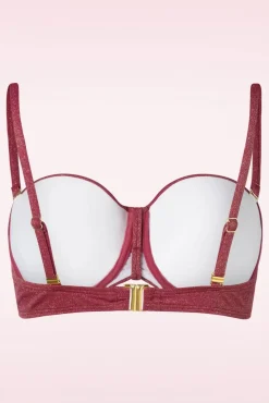 Sale Cyell Summer Glam Gepolstertes Bikinioberteil In Burgund