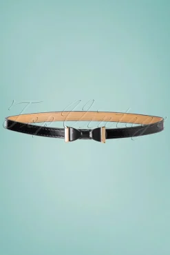 Online Banned Retro Summer Love Bow Gürtel In Schwarz