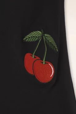 Online Banned Retro Suses Sommertop In Schwarz Und Rot