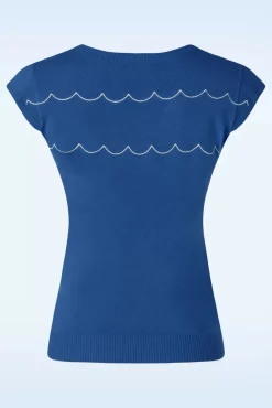 Best Vixen Swimming Fish Short Sleeve Pullover In Blau