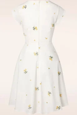 Cheap Vixen Swing Kleid Mit Blumenstickerei In Weis