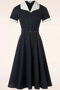 Online Collectif Clothing Taylor Swing Kleid In Schwarz