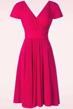 Online Vintage Diva The Alessandra Swing Kleid In Pink