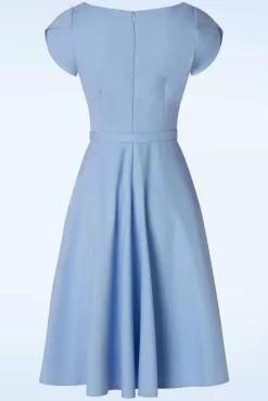 Fashion Vintage Diva The Jane Swing Kleid In Himmelblau