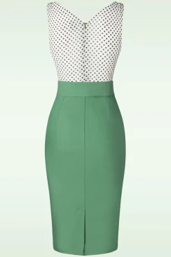 Cheap Glamour Bunny The Roslyn Etuikleid In Vibrant Salbeigrun