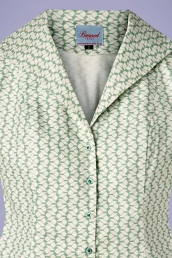 Cheap Banned Retro Tina Fliesenbluse In Mint