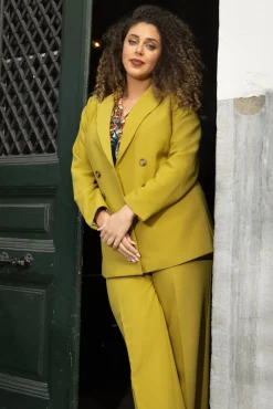 Fashion King Louie Tina Simonet Blazer In Schwefelgelb