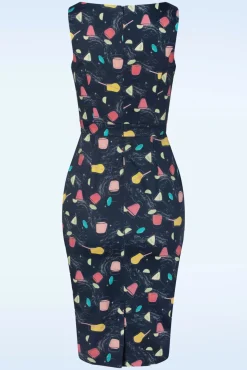 Cheap Topvintage Boutique Collection Topvintage Exklusiv ~ Adriana Cocktails Armelloses Etuikleid In Dunkelblau