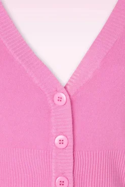 Fashion Banned Retro Uberladener Cardigan In Bubblegum Pink