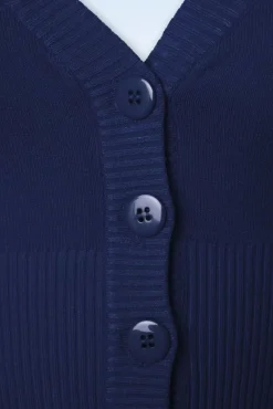 Discount Banned Retro Uberladener Cardigan In Nachtblau