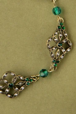 Discount Lovely Viktorianisches Filigranes Armband In Smaragd