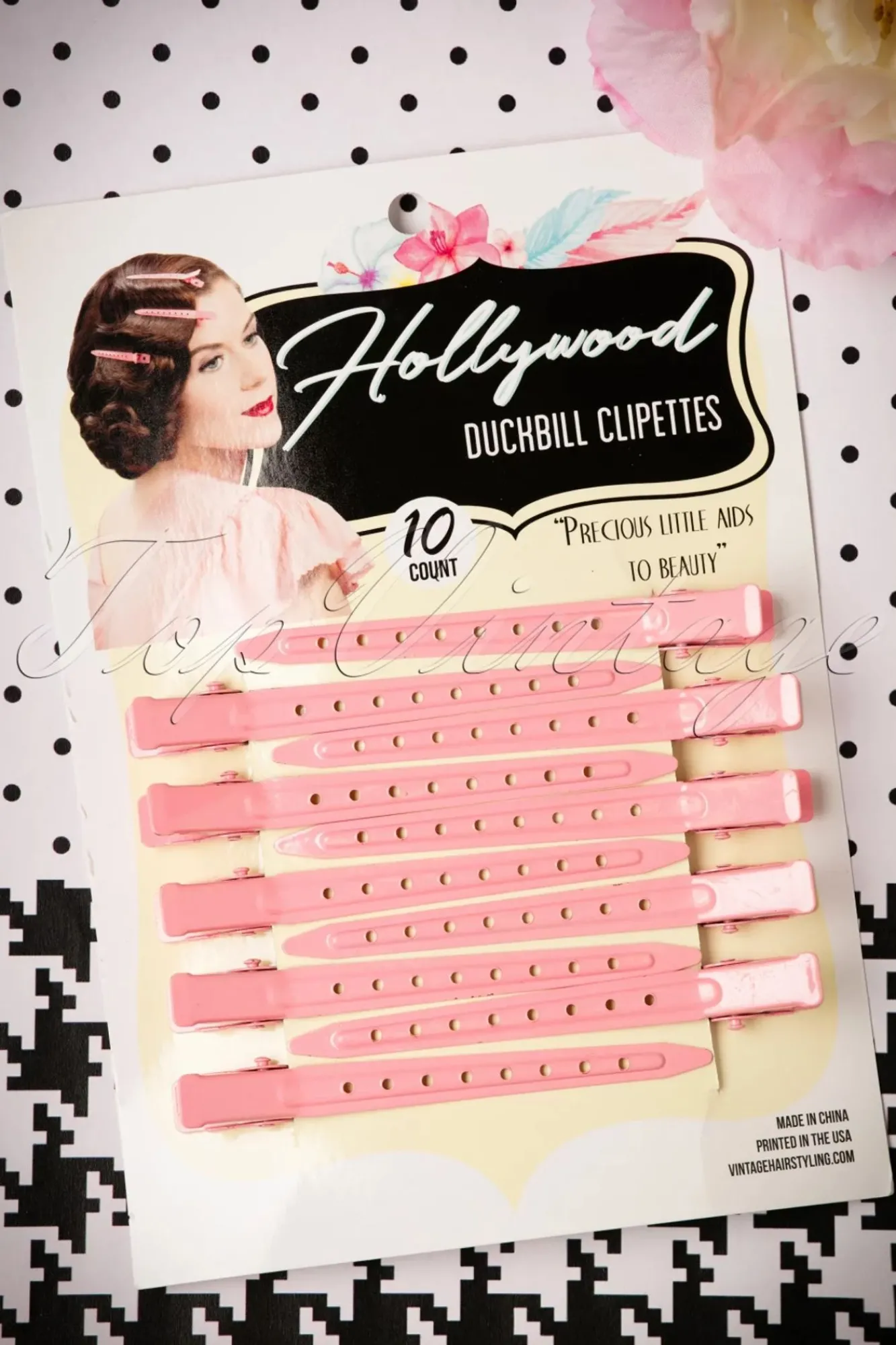 Hot Lauren Rennells Vintage Hairstyling: Hollywood Duckbill Clipettes In Pink