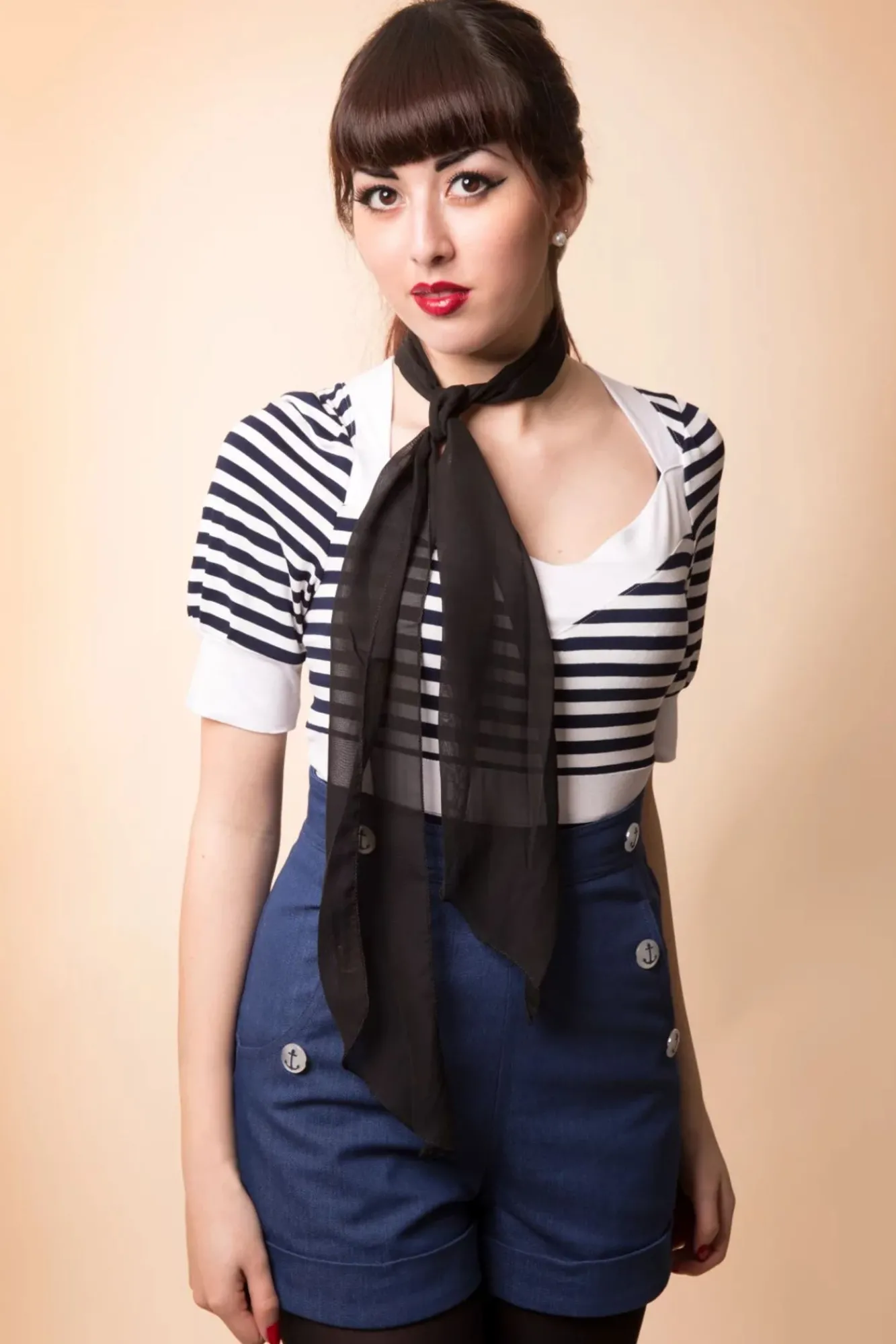 Flash Sale ZaZoo Vintage Retro Haarschal In Schwarz