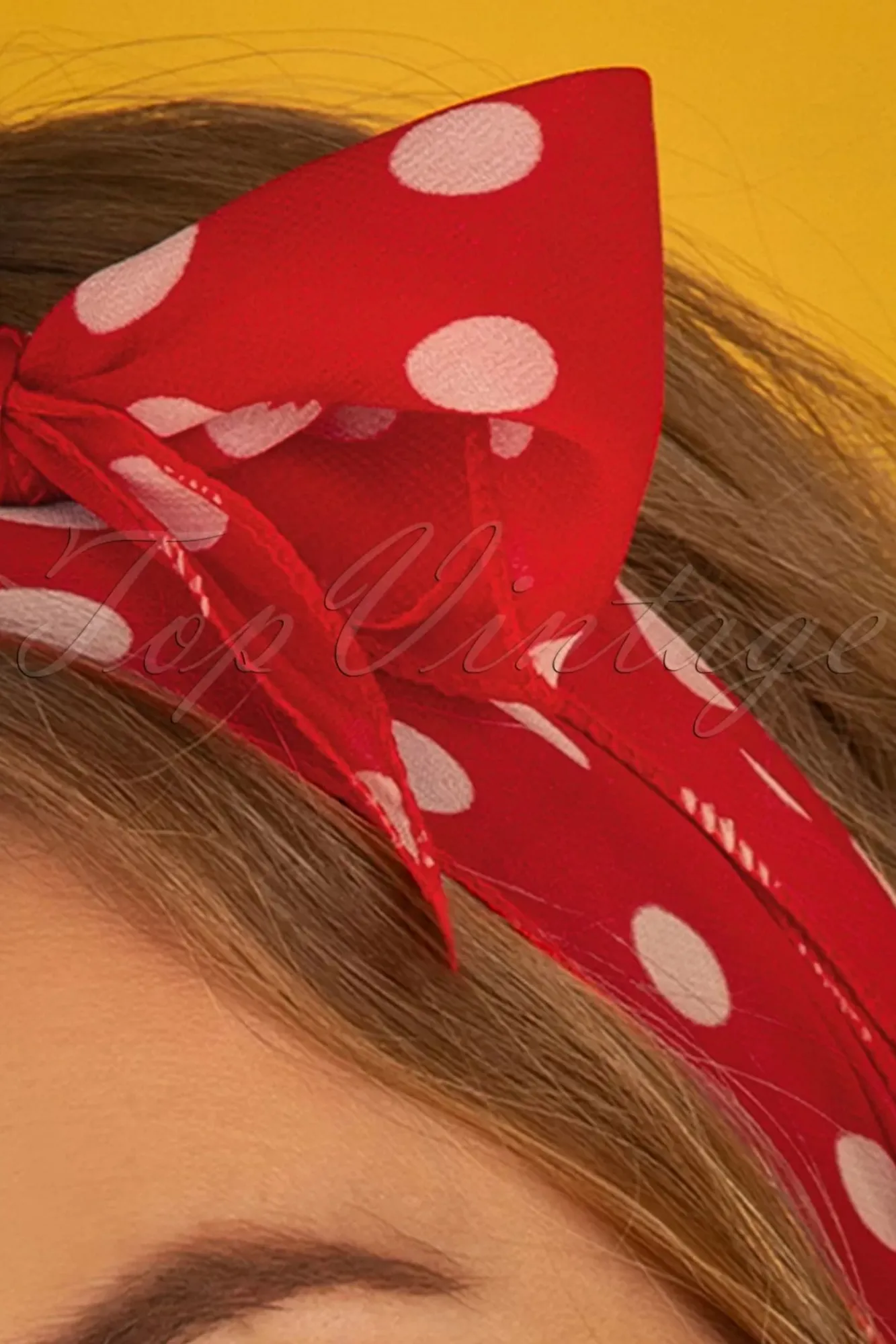 Outlet ZaZoo Vintage Retro Polka Dot Haarschal In Rot