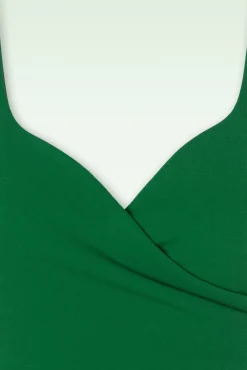 Online Vintage Chic for Topvintage Violetta Bleistiftkleid In Smaragdgrun