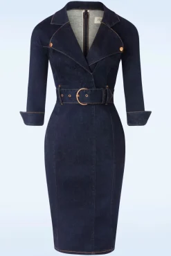 Fashion Rock-a-Booty Vivacious Etuikleid In Blau