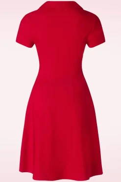 Discount Banned Retro Wonder Fit And Flare Swing Kleid In Rot
